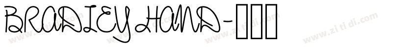 BRADIEY HAND字体转换